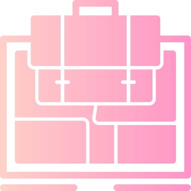 evrak çantası web simgesi basit illüstrasyon