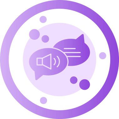 Konuşmacı. Web simgesi basit illüstrasyon