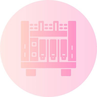 Sunucu. Web simgesi basit illüstrasyon