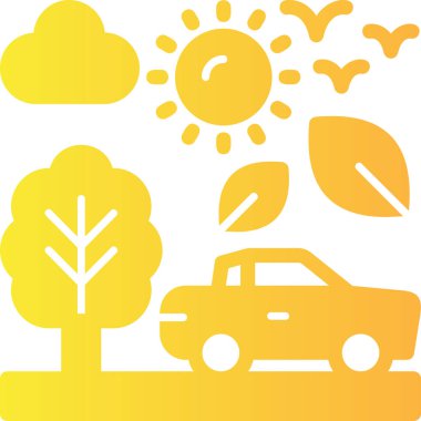 eko simge vektör illüstrasyonu