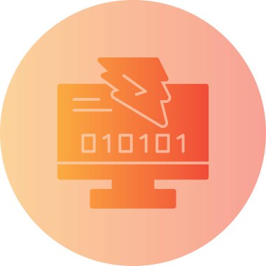 Bir bilgisayarın vektör illüstrasyonu