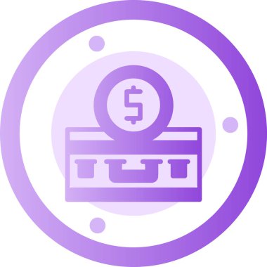 Para için. Web simgesi basit illüstrasyon