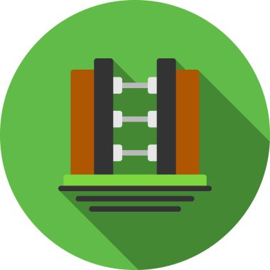 Spor salonu düz vektör simgesi