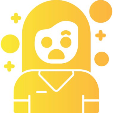 avatar yüz simgesi vektör illüstrasyonu