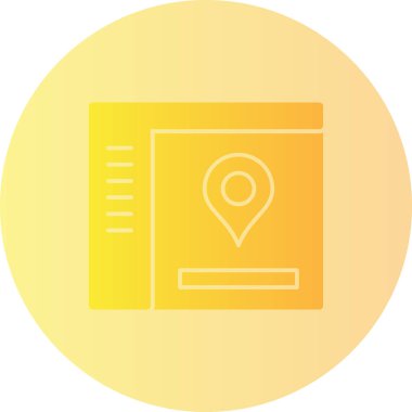 harita simgesinin vektör illüstrasyonu