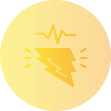 Bir yıldırım simgesinin vektör çizimi