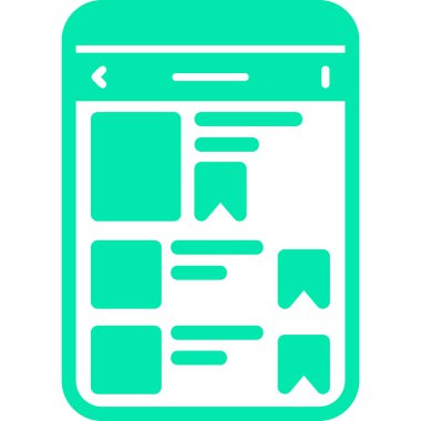 gazete simgesi, vektör illüstrasyonu