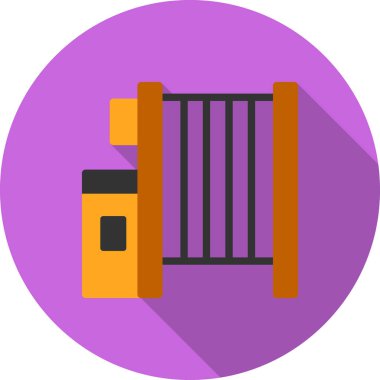 Hapishane düz simgesi, vektör illüstrasyonu