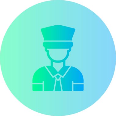 Şapka simgesi olan bir adamın vektör çizimi