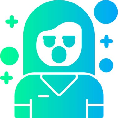 Dişi avatar. Basit tasarım