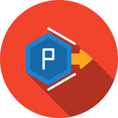 Bir park işareti simgesinin vektör illüstrasyonu