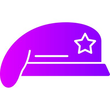 Şapka simgesi vektör illüstrasyonu