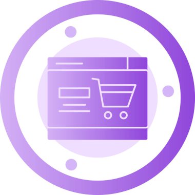 Sepet alışverişi ekommerce simgesi