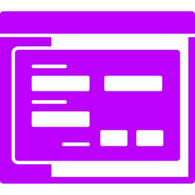 Web simgesi, ekranın vektör illüstrasyonu