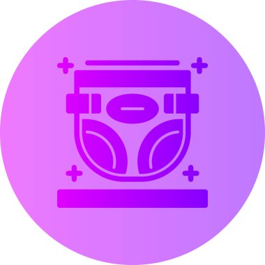 Gaz maskesi. Basit resimleme