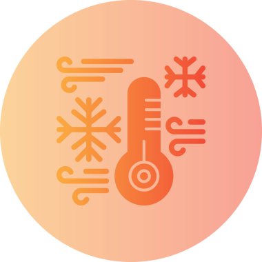 Kar taneli bir termometrenin vektör çizimi