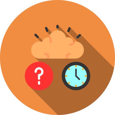 Saat ve saat için zaman yönetimi düz simgesi