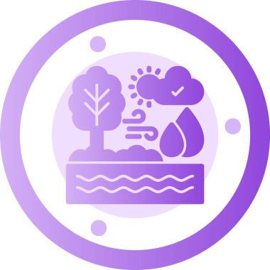 Bir ağaç simgesinin vektör illüstrasyonu