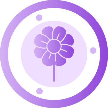 Çiçek simgesinin vektör illüstrasyonu