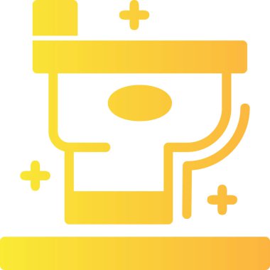 Basit vektör simgesi, tıbbi maskenin çizimi