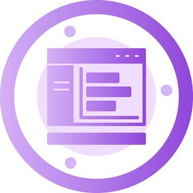 Ağ simgesi. Web tarayıcısının vektör illüstrasyonu