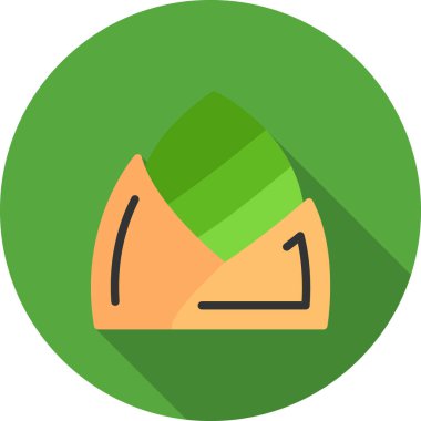 Çizgi film evinin yeşil ve beyaz arkaplanının vektör çizimi