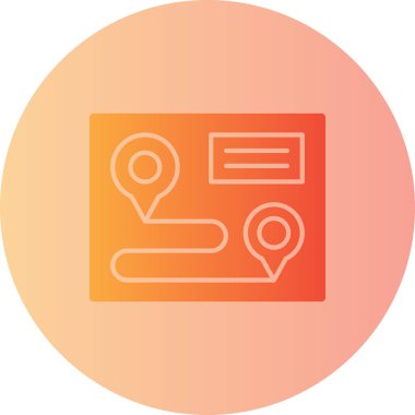 Vektör konumu simge illüstrasyonu