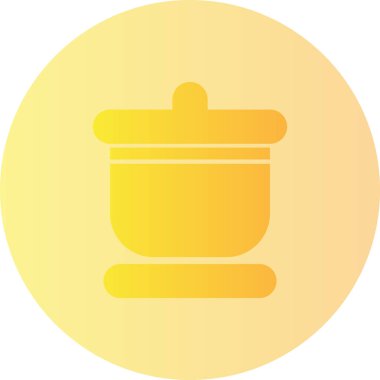 Mutfak simgesini düz bir şekilde pişirmek