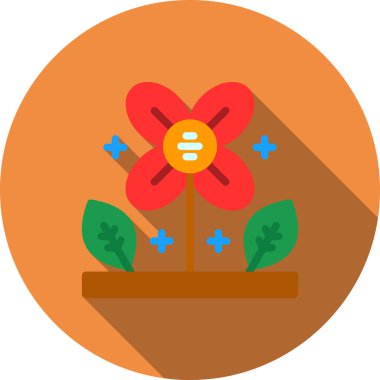 Çiçek. Web simgesi basit tasarım
