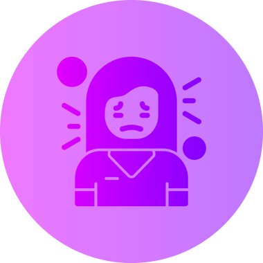 Kadın. Web simgesi basit illüstrasyon