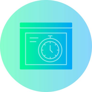 Alarm saat simgesi vektör illüstrasyonu