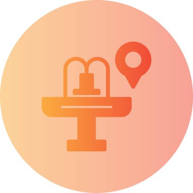 Bir harita simgesinin vektör illüstrasyonu