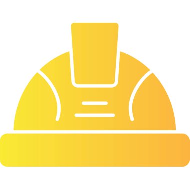 Yapı miğferi simgesi vektör rengi