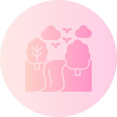 Modern ağaç simgesinin vektör illüstrasyonu