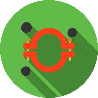 Yeşil daire simgesinin vektör çizimi