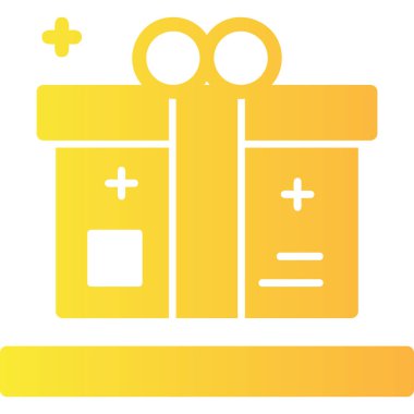 Bir hediye simgesinin vektör illüstrasyonu