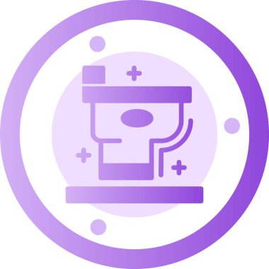 Bir benzin istasyonunun vektör illüstrasyonu