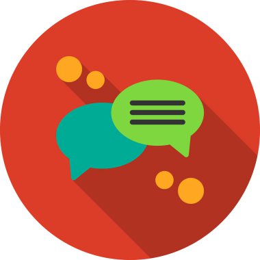 Sohbet mesajı. Basit resimleme