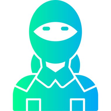 Kadın. Web simgesi basit illüstrasyon