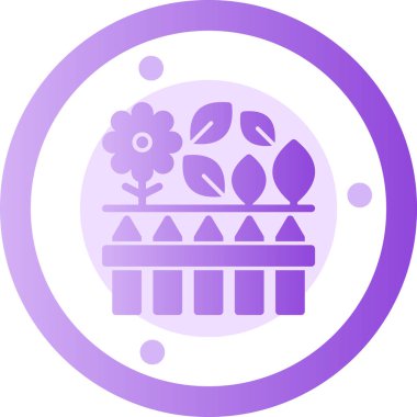 Çiçek simgesinin vektör illüstrasyonu