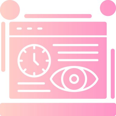 Göz ağ ikonu vektör illüstrasyonu