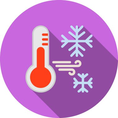 trend düz biçimli termometre simgesi