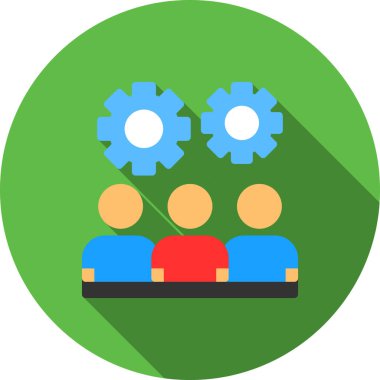 takım çalışması düz vektör simgesi