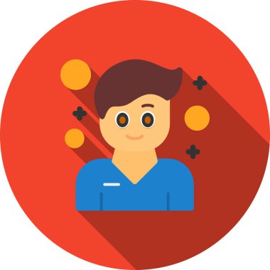 Doktor düz simge vektör çizim