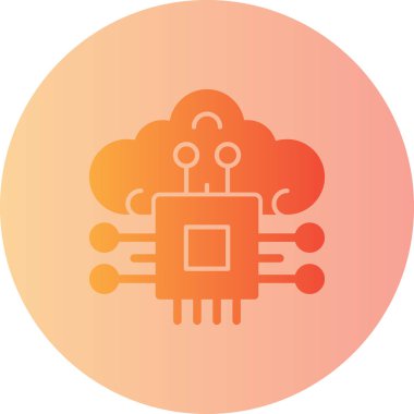 Bulut simgesinin vektör illüstrasyonu