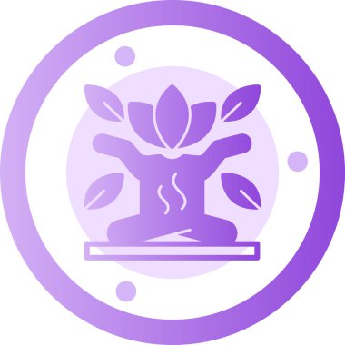 lotus. Web simgesi basit illüstrasyon