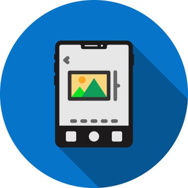 Akıllı telefon simgesi. düz tasarım biçim vektör illüstrasyonu 10 birim