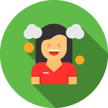 Konuşma kabarcığı vektör illüstrasyon tasarımlı kadın avatarı