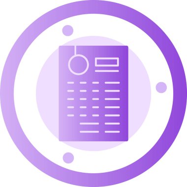 Bir belgenin modern bir simgesinin vektör çizimi