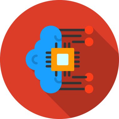 İşlemci. Web simgesi basit illüstrasyon